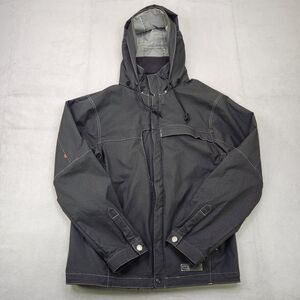 REI Jacket Men's M Black Hooded Full Zip Nylon Zip Pockets Outdoor Performance